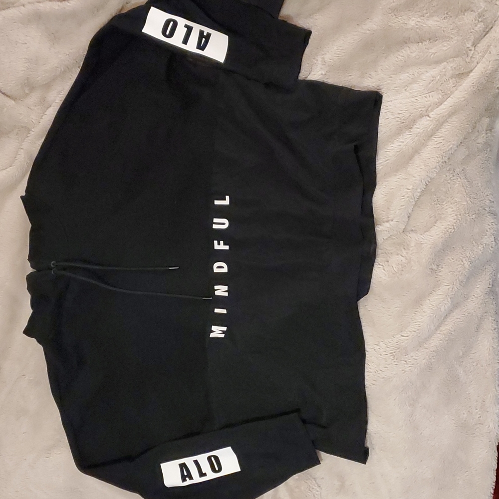 ALO Mindful Movement Hoodie Sweatshirt with half mesh